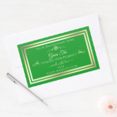 Grass Green Product Label Goud Lijst Roos (Envelop)