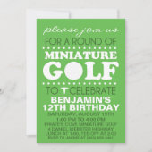 Grass Green T-shirt Time Miniature Golf Birthday P Kaart (Voorkant)