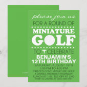 Grass Green T-shirt Time Miniature Golf Birthday P Kaart (Voorkant / Achterkant)