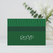 Grass Green Wedding RSVP Kaartje (Staand voorkant)