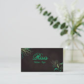 Grass Green Yellowish Card Salon Spa Visitekaartje (Staand voorkant)