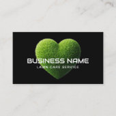 Grass Heart Lawn Care & Landscaping Zwart Visitekaartje (Voorkant)