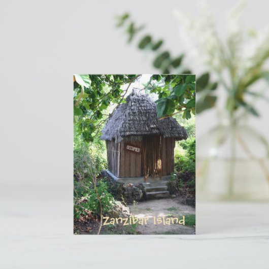 Grass Hut Briefkaart (Staand voorkant)