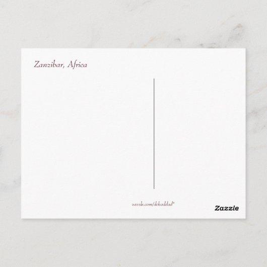 Grass Hut Briefkaart (Achterkant)