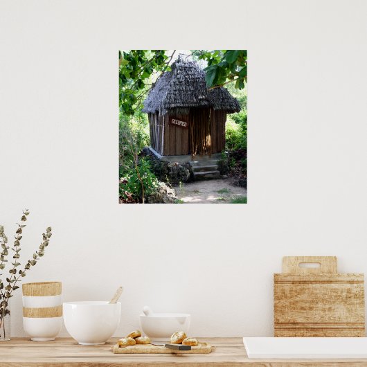 Grass Hut Poster (Keuken)