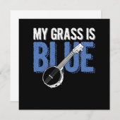 Grass Is Blue Banjo Bluegrass Country Music Gift Kaart (Voorkant / Achterkant)