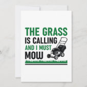 Grass Is Calling And I Must Mow Bedankkaart (Voorkant)
