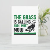 Grass Is Calling And I Must Mow Bedankkaart (Staand voorkant)