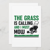 Grass Is Calling And I Must Mow Bedankkaart (Voorkant / Achterkant)
