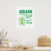 Grass is Groener deze zijCitaat Poster (Keuken)
