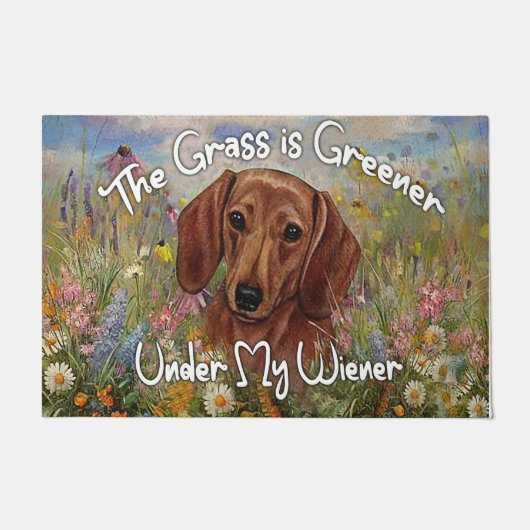 Grass is groener onder mijn vrouw, grappig deurmat (Voorkant)