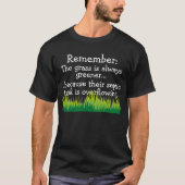 Grass is Groener - zwart shirt (Voorkant)