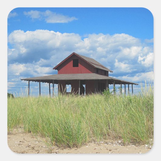 Grass Island Beach Sticker (Voorkant)