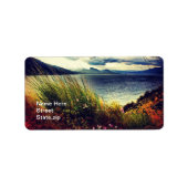 Grass Lake Dark Blue Clouds Address Label (Voorkant)