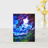 GRASS LAKE SUN VERT GREETING CARD KAART (Gele Bloem)