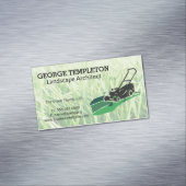 Grass | Lawn Mower | Landscaping Industry Magnetisch Visitekaartje (Voorbeeld)