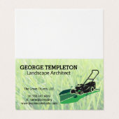 Grass | Lawn Mower | Landscaping Industry Visitekaartje (Buitenkant ongevouwen)