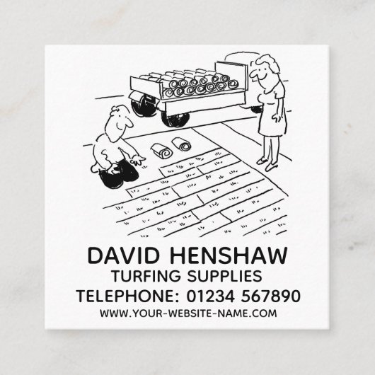 Grass Laying and Turfing Supplies Vierkante Visitekaartje (Voorkant)
