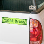 Grass Leaves & Flowers "Think Green" Bumpersticker (Op Truck)