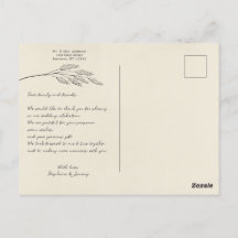 Grass Line Art Foto Hartelijk dank Postkaart