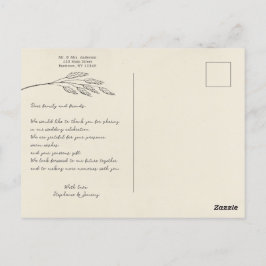 Grass Line Art Foto Hartelijk dank Postkaart