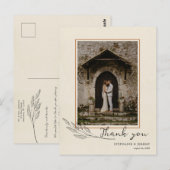 Grass Line Art Foto Hartelijk dank Postkaart (Voorkant / Achterkant)