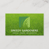 Grass Logo | pictogram voor tuinbouwstructuur Visitekaartje (Voorkant)