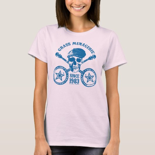 Grass Menagerie (blauw) T-shirt (Voorkant)