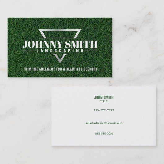 Grass Mower Slogans Visitekaartjes (Voorkant / Achterkant)