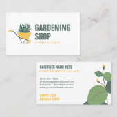 Grass Mower van de Gardening Lawn Care Service Visitekaartje (Voorkant / Achterkant)