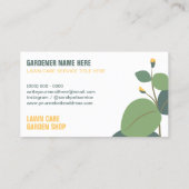 Grass Mower van de Gardening Lawn Care Service Visitekaartje (Achterkant)