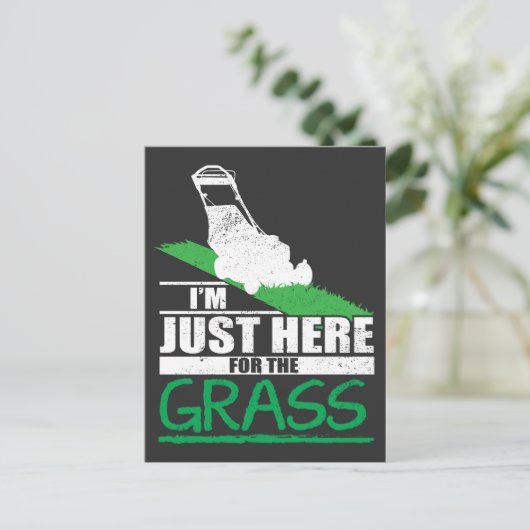 Grass Mowing Briefkaart (Staand voorkant)