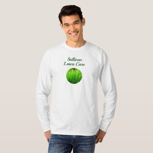 Grass Mowing Business van de grasmachine T-shirt (Voorkant volledig)