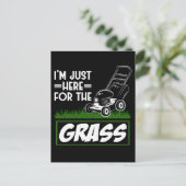 Grass Mowing Lawn Care Funny Lawn Mower Briefkaart (Staand voorkant)
