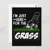 Grass Mowing Lawn Care Funny Lawn Mower Briefkaart (Voorkant / Achterkant)
