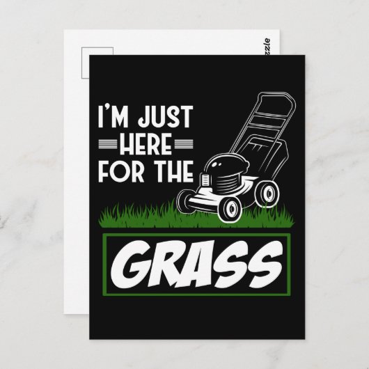 Grass Mowing Lawn Care Funny Lawn Mower Briefkaart (Voorkant / Achterkant)