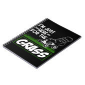 Grass Mowing Lawn Care Funny Lawn Mower Notitieboek (Linkerzijde)