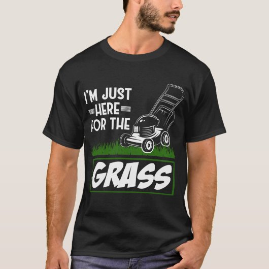Grass Mowing Lawn Care Funny Lawn Mower T-shirt (Voorkant)