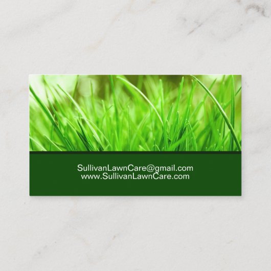 Grass Mowing Visitekaartje voor grassen (Achterkant)