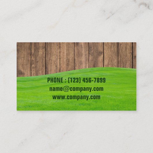 Grass Mowing Yard Gazon Care Landschapsarchitectuu Visitekaartje (Achterkant)