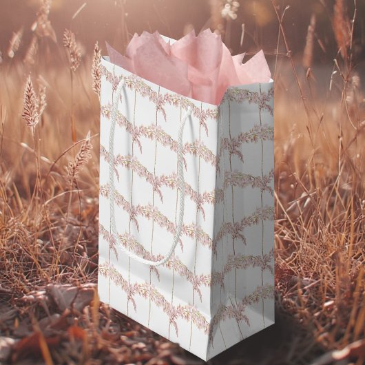 Grass pink watercolor repeat patterned klein cadeauzakje