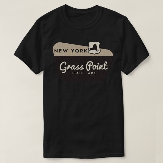 Grass Point State Park New York Welkomstbord T-shirt (Design voorkant)
