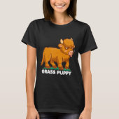 Grass Puppy-Alternative Animal Name Scottish Highl T-shirt (Voorkant)