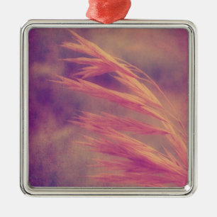 Grass Seed Paars Haze Digital Art Metalen Ornament