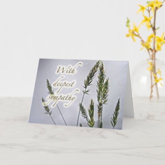 Grass Seeds Sympathcard Kaart (Gele Bloem)