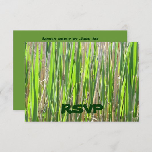 Grass Skirt Custom RSVP-kaarten RSVP Kaartje (Voorkant / Achterkant)