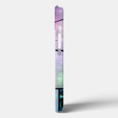 Grass Sparkle Paars, roze N Blue iPad Case (Achterkant / Links)