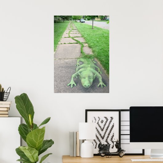 Grass-Tailed Lizard Poster (Thuiskantoor)