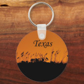 Grass tegen een Sunset Texas Coast Sleutelhanger (Voorkant)