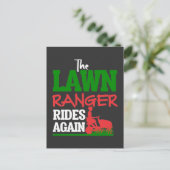 Grass Tractor Mowing Caretaker Briefkaart (Staand voorkant)